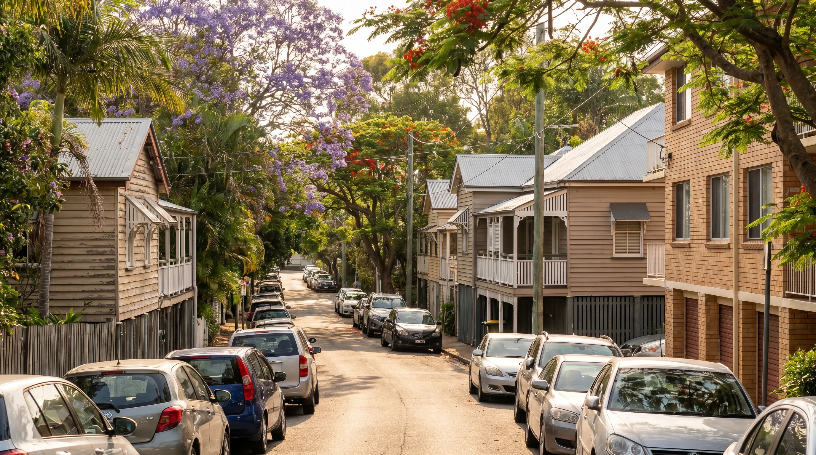A West End street showing the local housing and access a removalist plans around